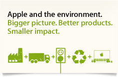 Apple and the environment. Bigger picture. Better products. Smaller impact.