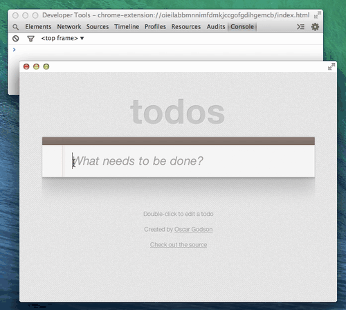 The finished Todo app after Step 2