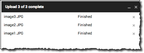 Progress display example.