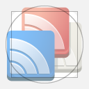 Google Reader icon on top of irregular template
