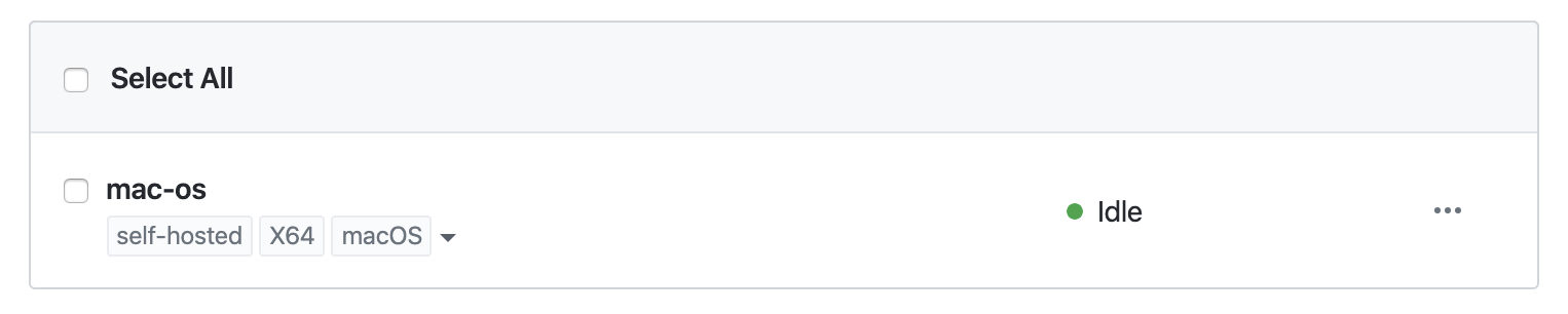 Self-hosted runner list