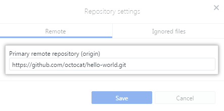 Primary remote repository field