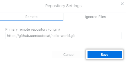 The Save button
