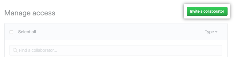 "Invite a collaborator" button