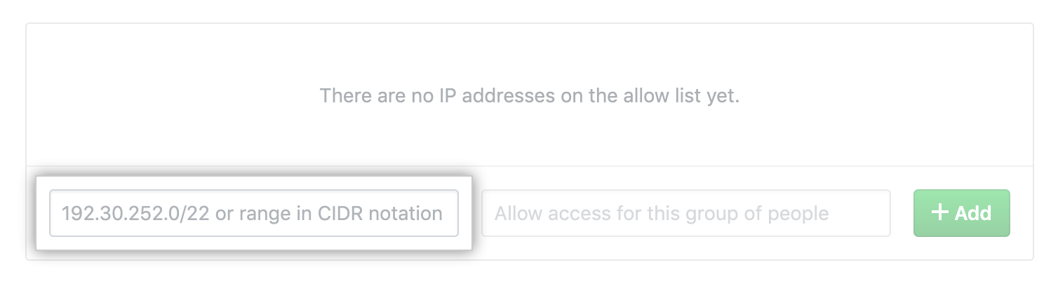 Key field to add IP address