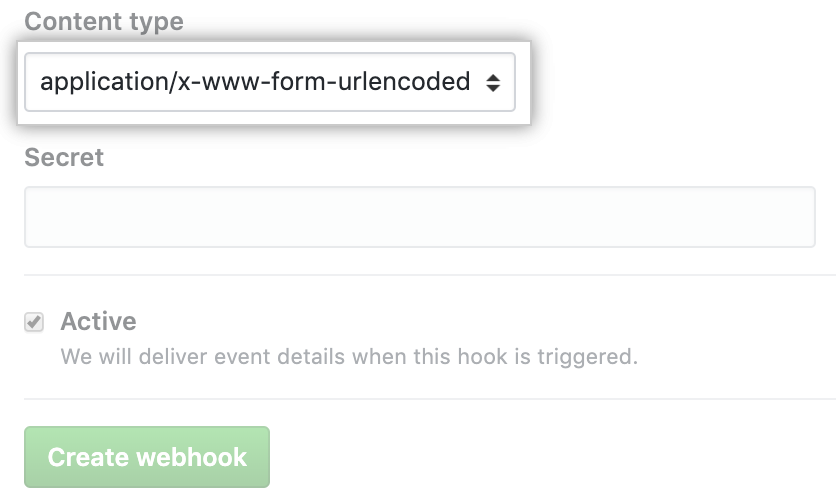 Menu for webhook formatting