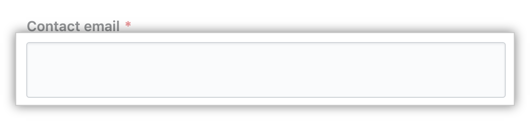 Contact email field