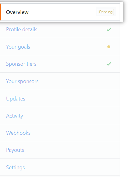 Overview tab