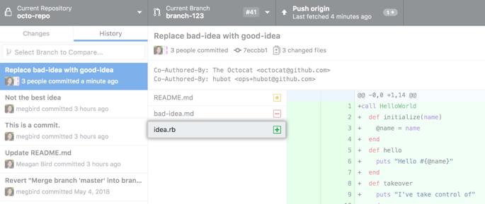 A file in the commit