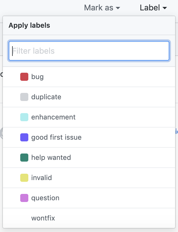 Dropdownmenü „Issues Milestone assignment" (Issue-Meilenstein-Zuordnung)