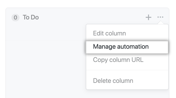 Schaltfläche „Manage automation“ (Automatisierung verwalten)