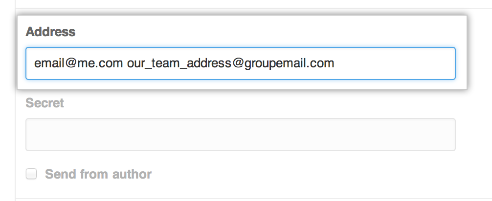 Textfeld für die E-Mail-Adresse