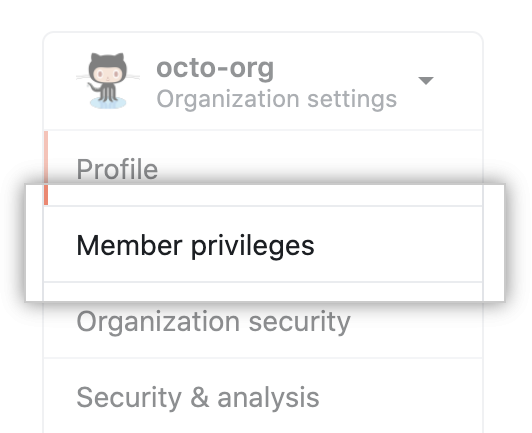 Mitgliederberechtigungsoption in den Organisationseinstellungen