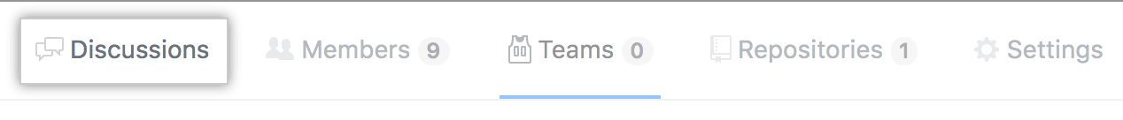 Registerkarte „Team discussions " (Teamdiskussionen)