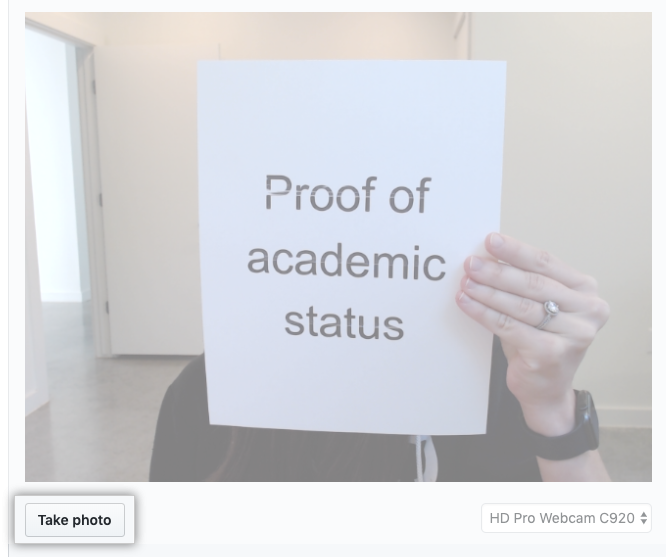 Schaltfläche für die Aufnahme von Fotos