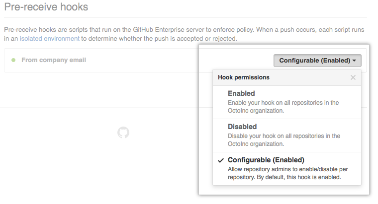 „Hook permissions“ (Hook-Berechtigungen)