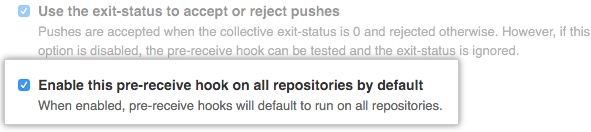 Option zum Aktivieren des Hooks auf allen Repositorys