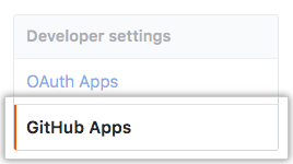 Einstellungen für GitHub App