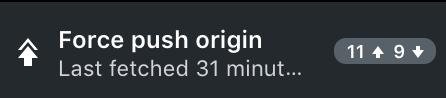 Force push origin (Forçar push de origem)