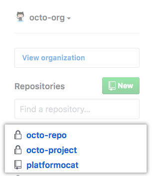 Lista de repositórios em que você é mais ativo na sua organização