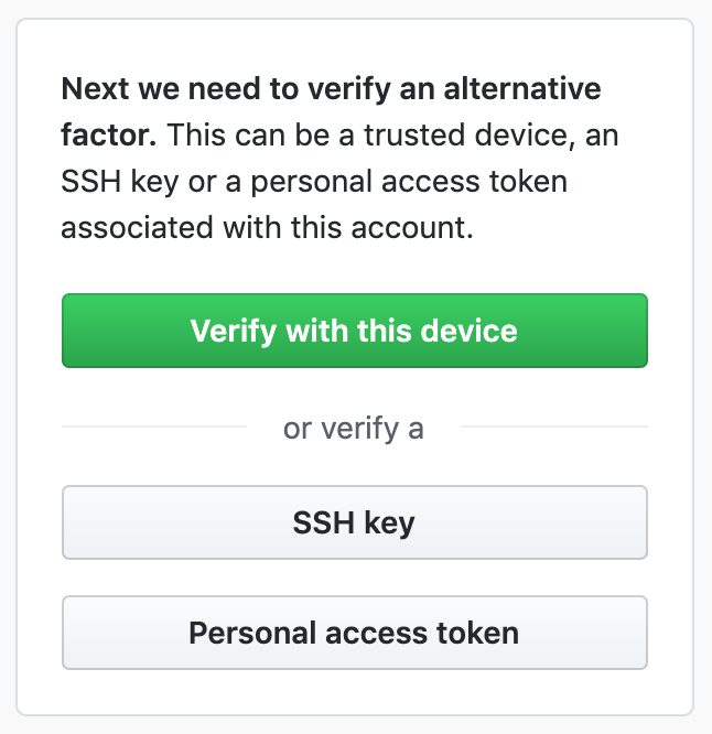 Botões de verificação alternativa