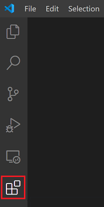 Visual Studio Code の [Extensions] アイコン