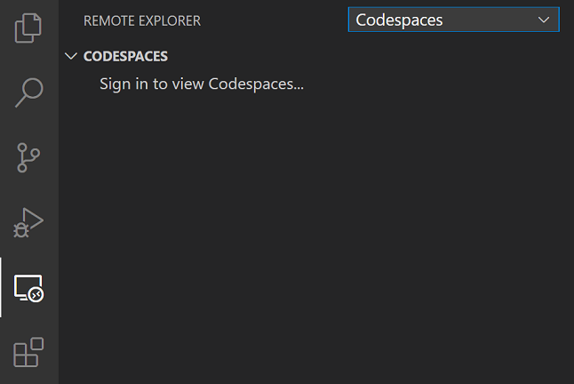 [Signing in to view Codespaces]