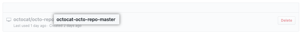 Nombre del codespace