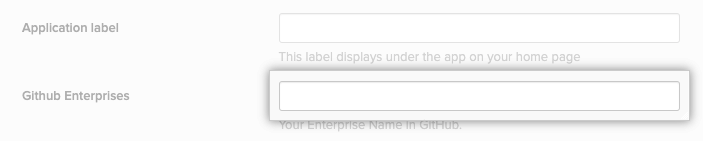 GitHub Enterprises field