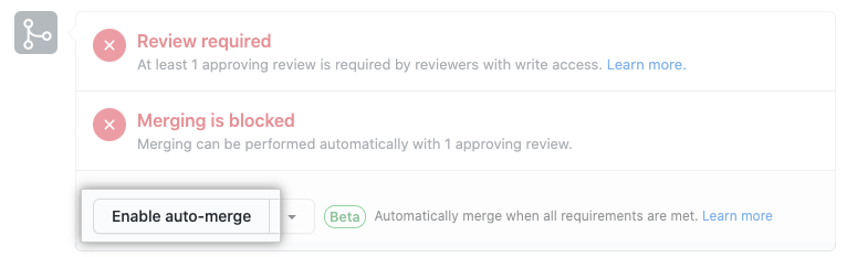 Button to enable auto-merge
