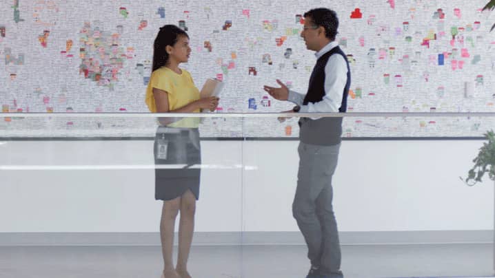 Two security experts having a discussion