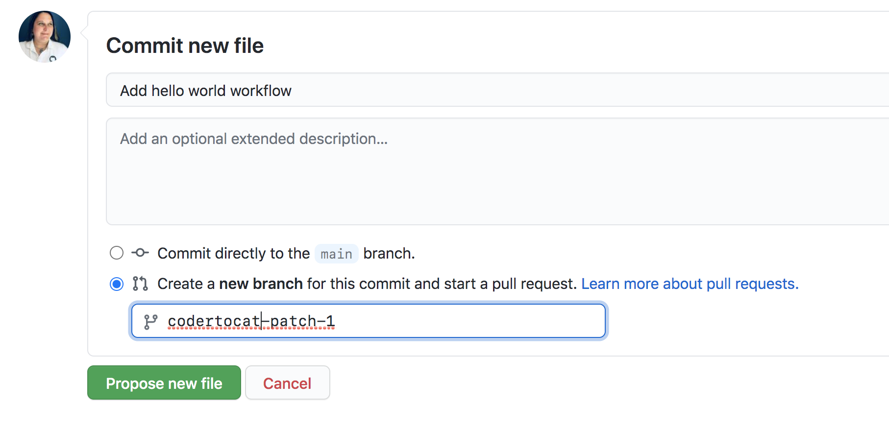 Commit workflow file