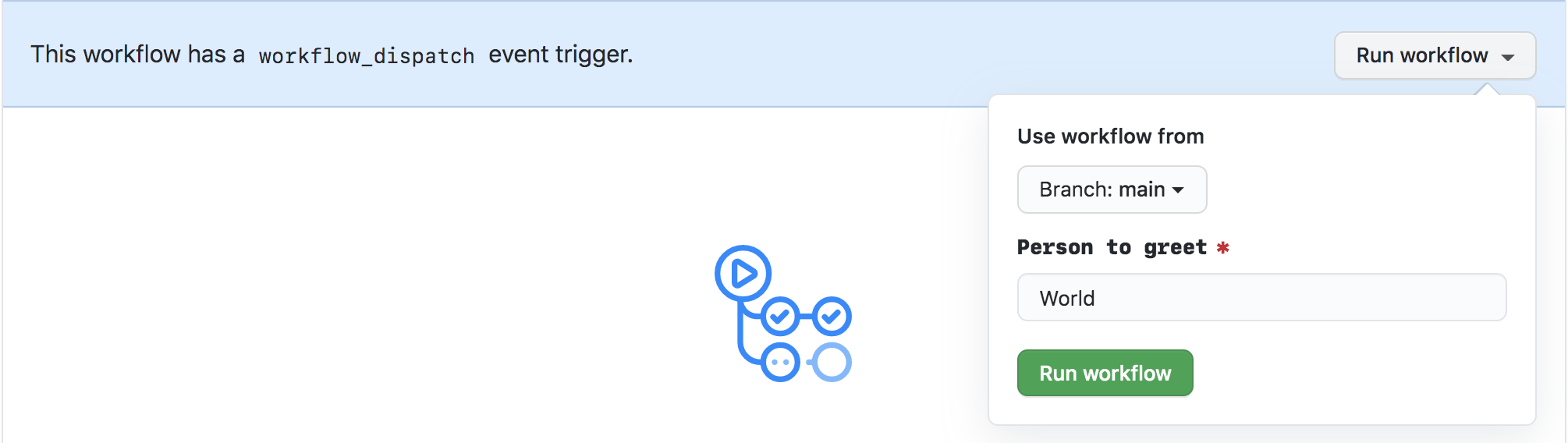 Trigger the manual workflow
