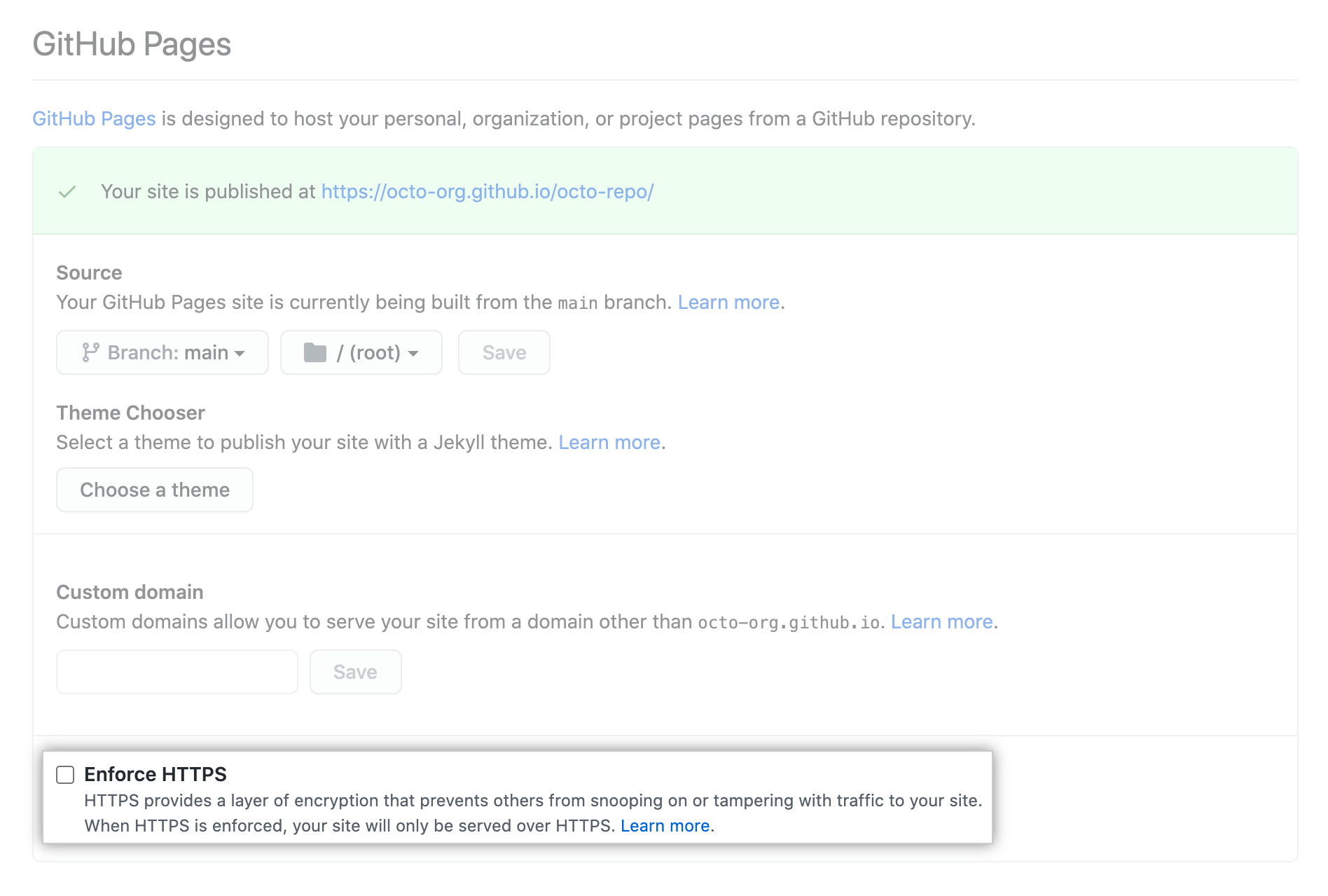 Aplicar casilla de verificación de HTTPS