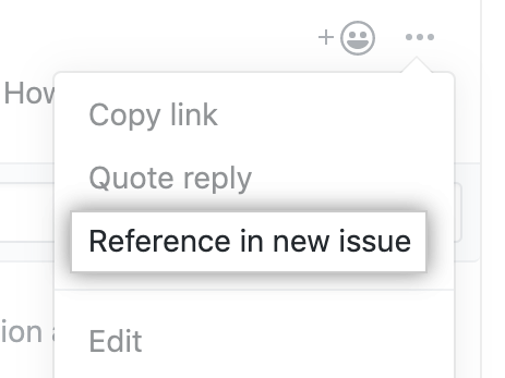 新议题中的引用菜单项