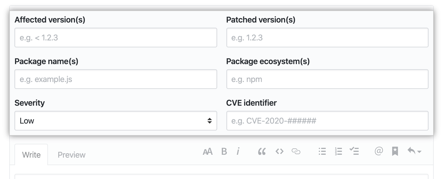 Metadados da consultoria de segurança