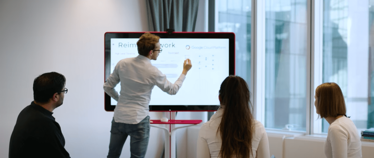 Group using a digital whiteboard
