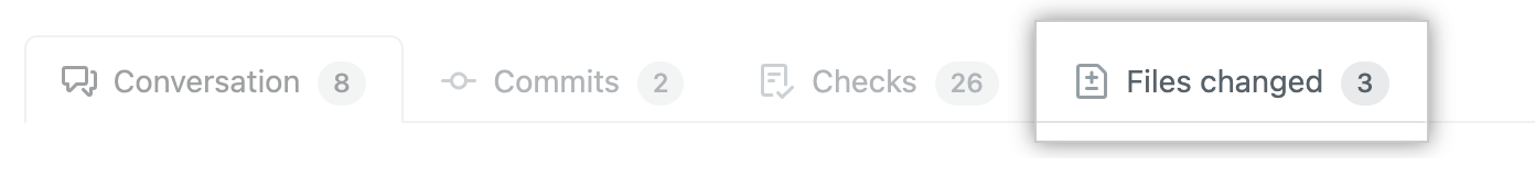 Aba de Arquivos Alterados