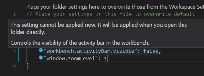 unsupported setting information