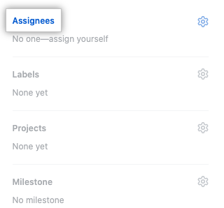 Assignees（受理人）菜单项