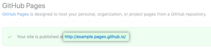 URL of your privately published site