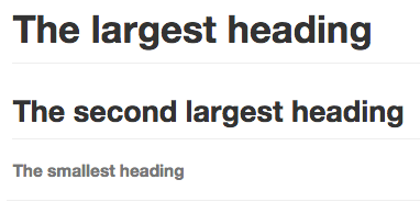 Encabezados H1, H2 y H6 representados