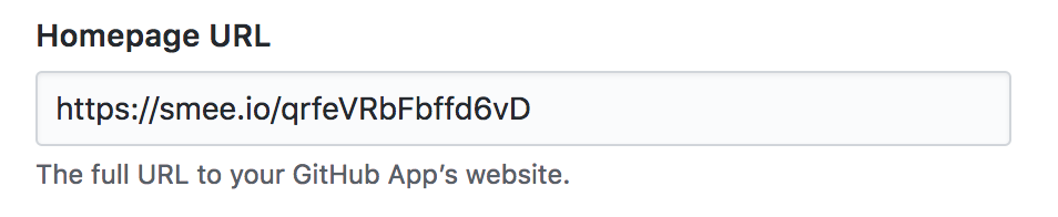 Formato completado con el dominio de Smee para la URL de una página principal