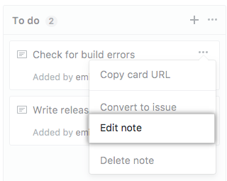 Botón para editar notas