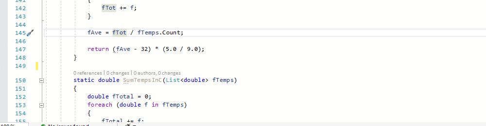 Animation of adding a comment in Visual Studio 2019