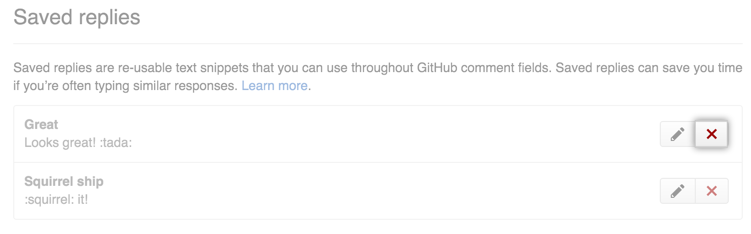 删除已保存回复