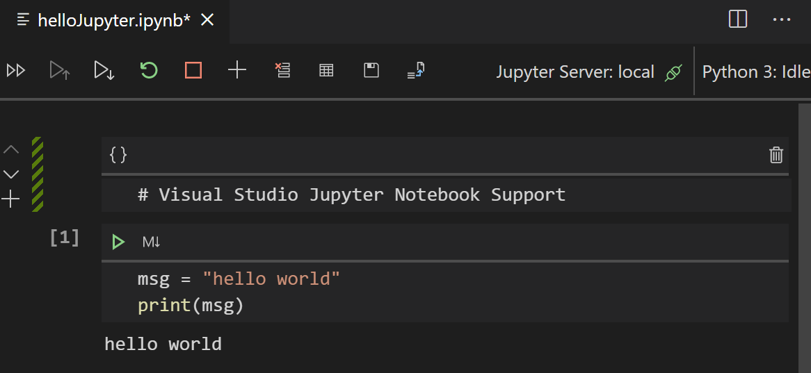 Raw Markdown displayed in code cell