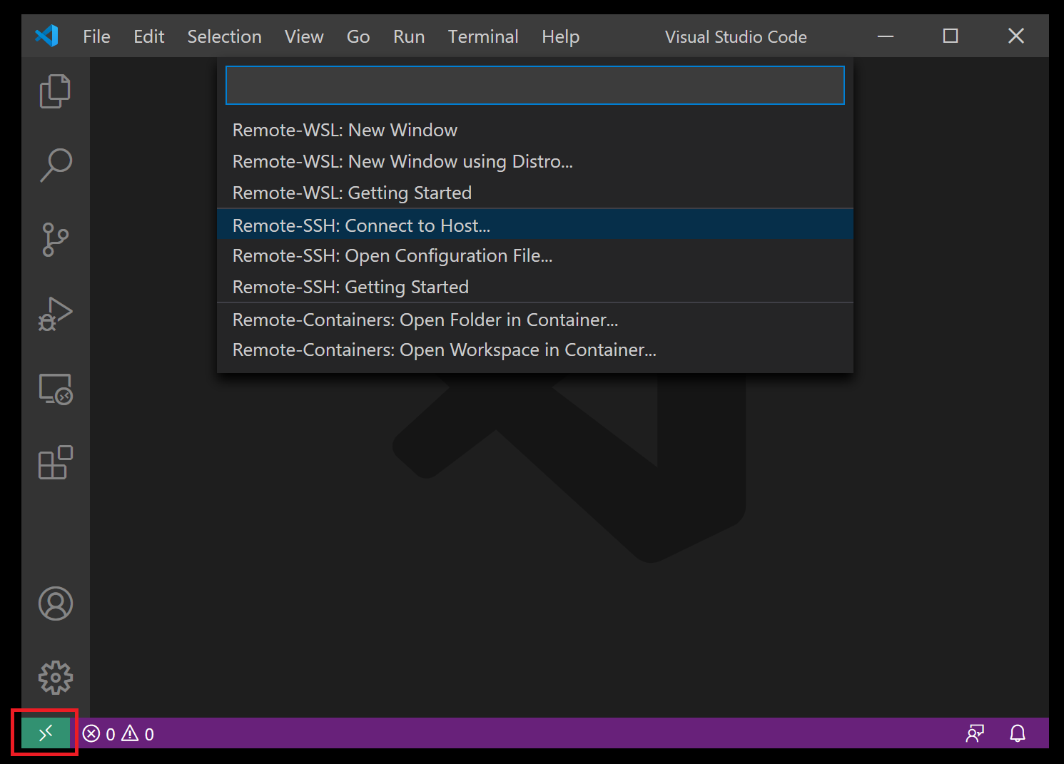 Remote extension commands