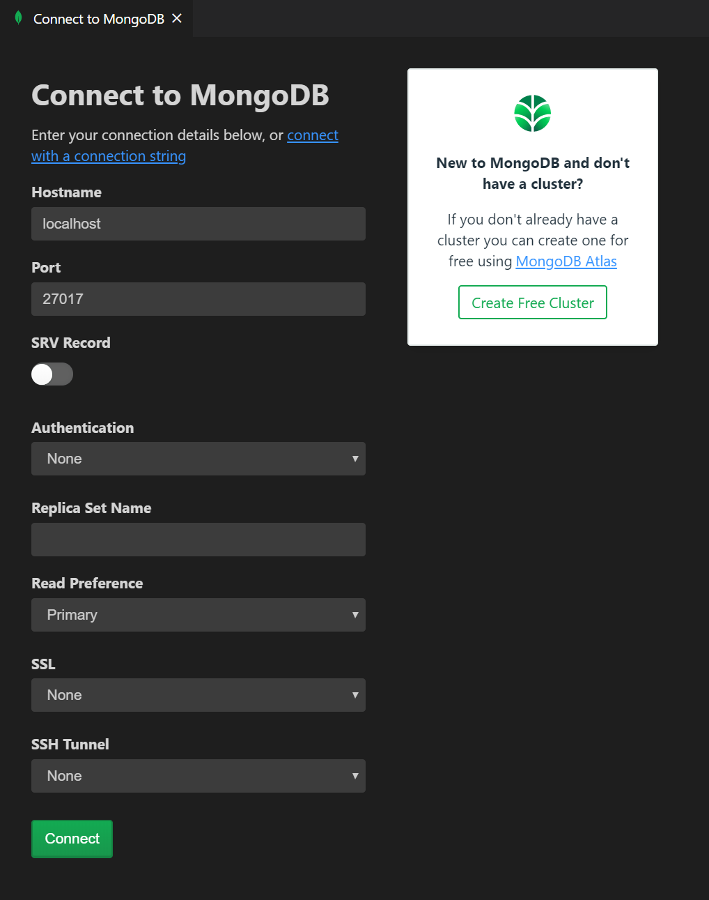 Database Connection setup