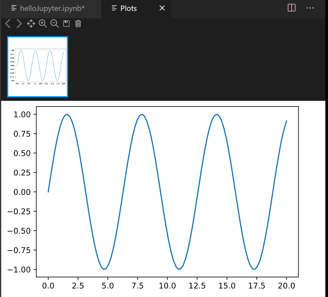 Plot Viewer with a selected plot